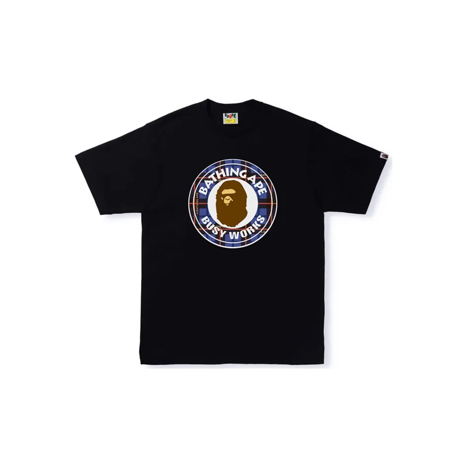 Bape Logo Check Busy Works Tee