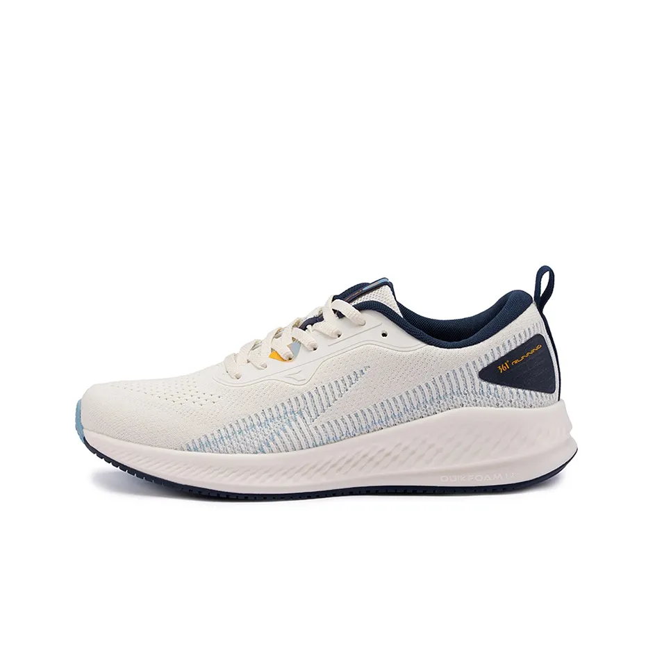 361° Slip Resistant, Abrasion Resistant, Breathable, Lightweight Low Top Running Shoes Men's White Blue