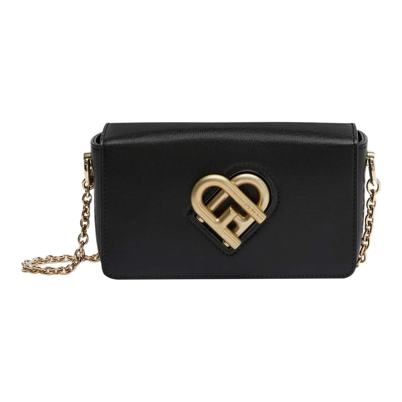 Furla My Joy Taita Телячья кожа Сумка через плечо Мини Женская Черная