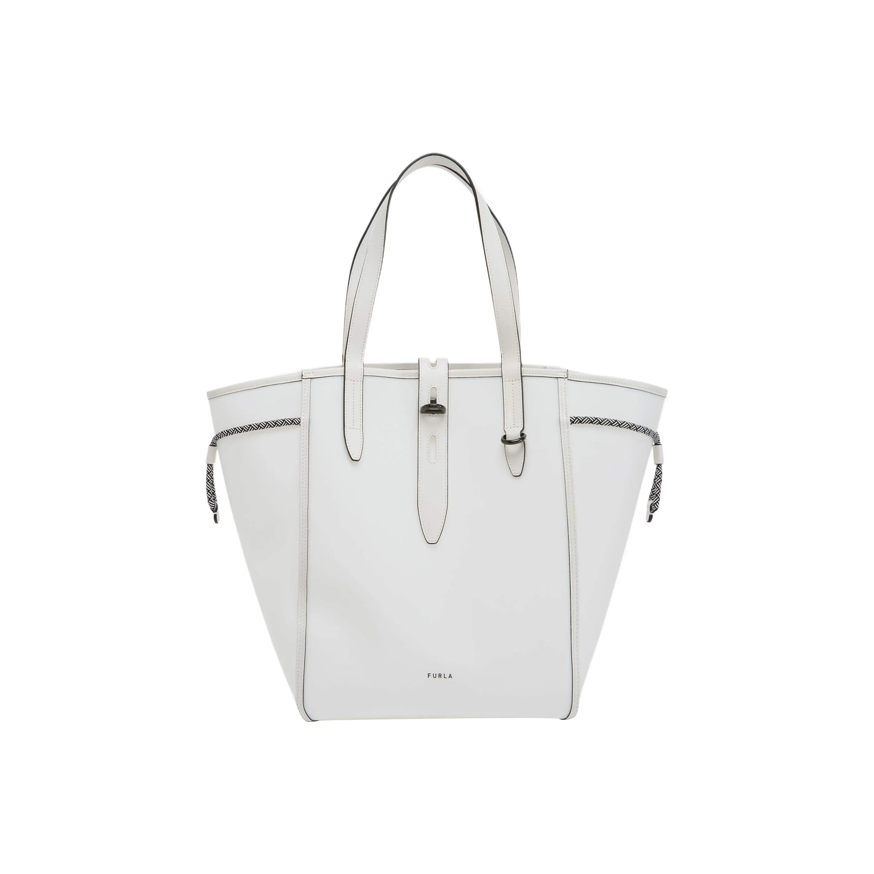 Furla Net Collection Sorrento Телячья кожа Тоут Сумка Сумка для покупок Сумка Сумка через плечо Женская Белая