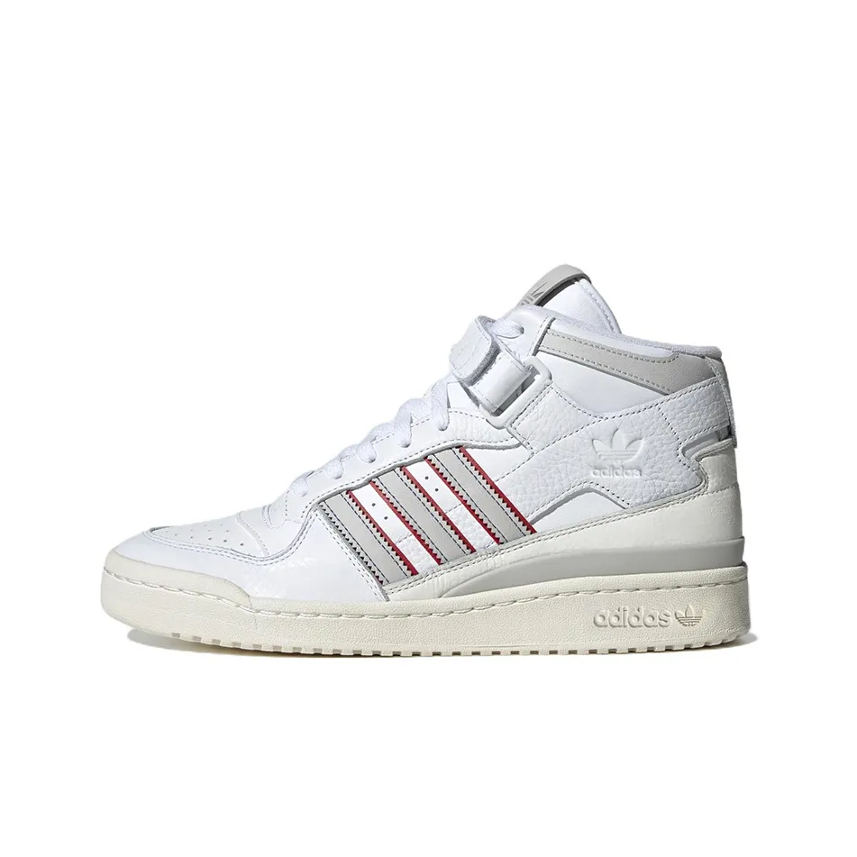 adidas originals Forum Mid White Grey Red