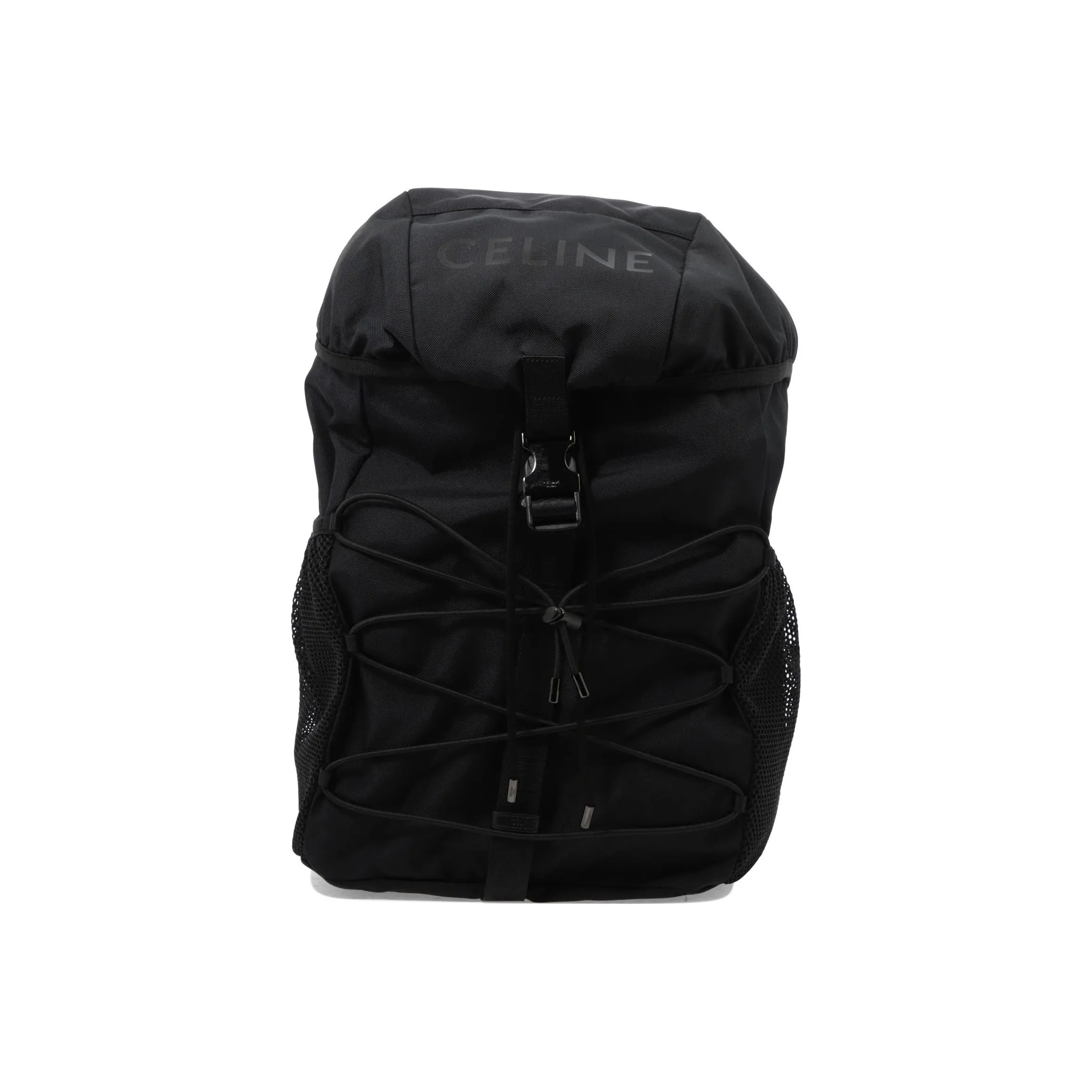 CELINE Nylon Fabric Backpack Medium Size Men's Black