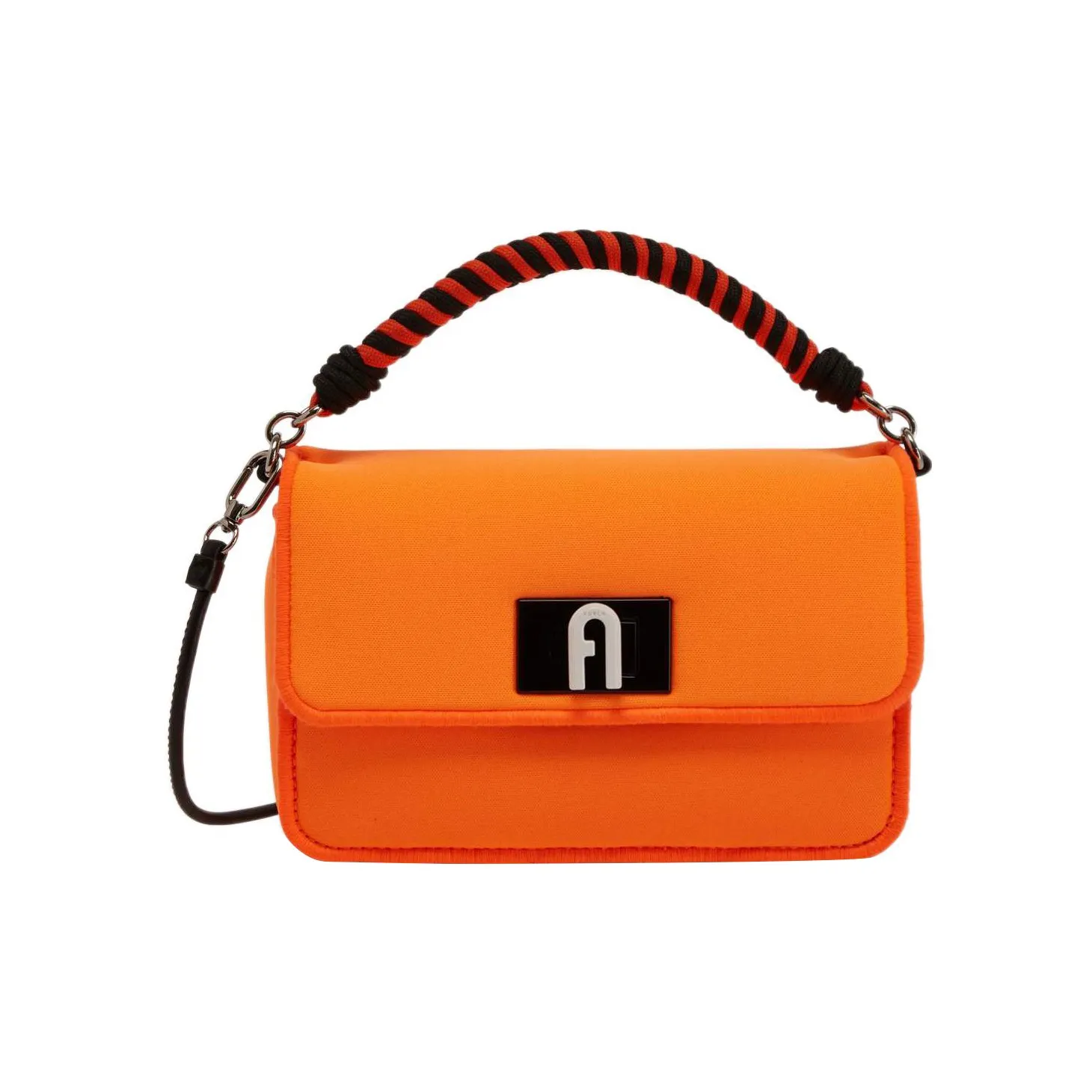 Furla 1927 Collection Soft Ткань Сумка через плечо Сумка Большая Женская Ярко-Оранжевая