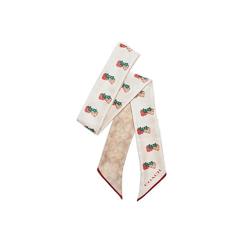 COACH Шелковые шарфы Женские Белый