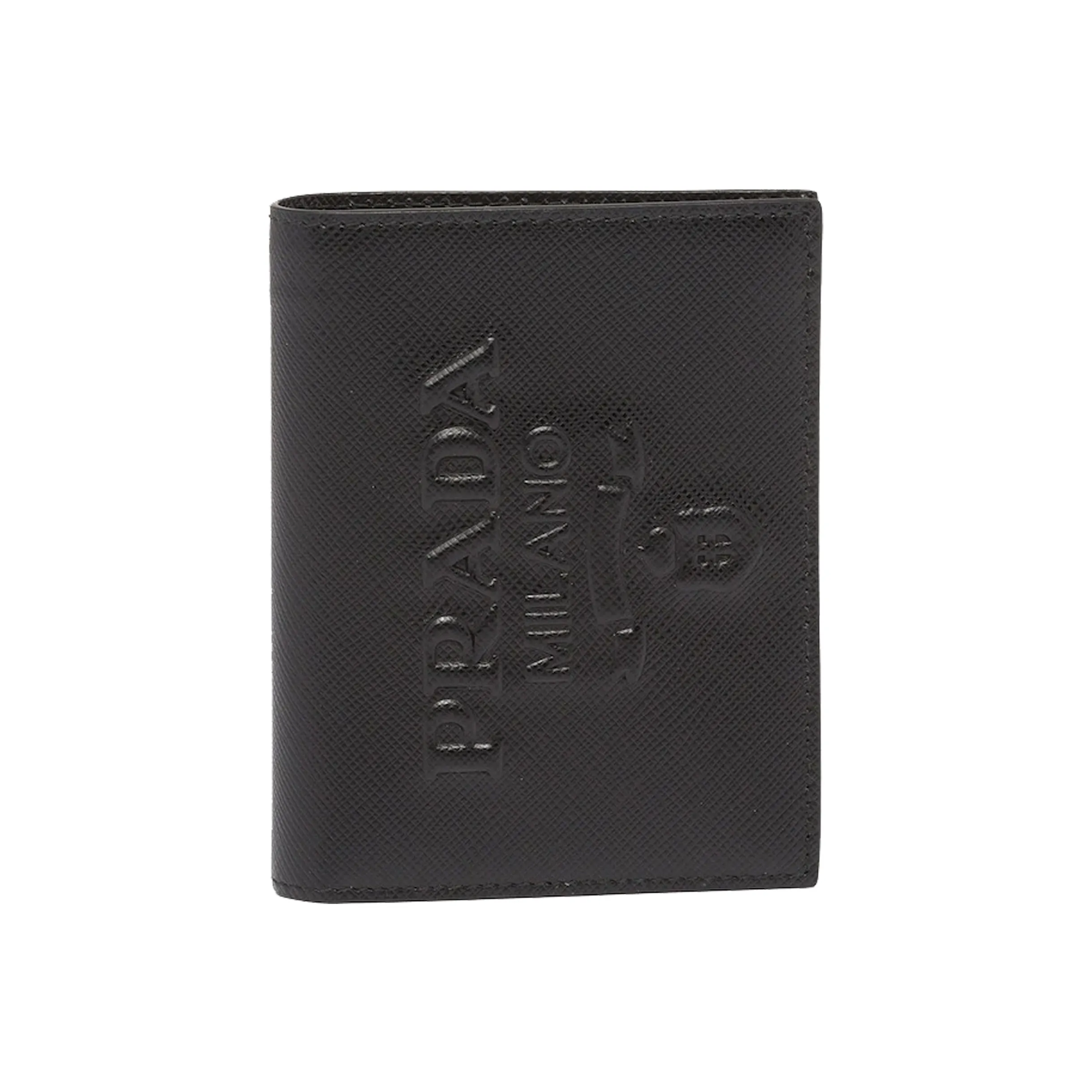 PRADA Saffiano кожа кошелек маленький женский черный