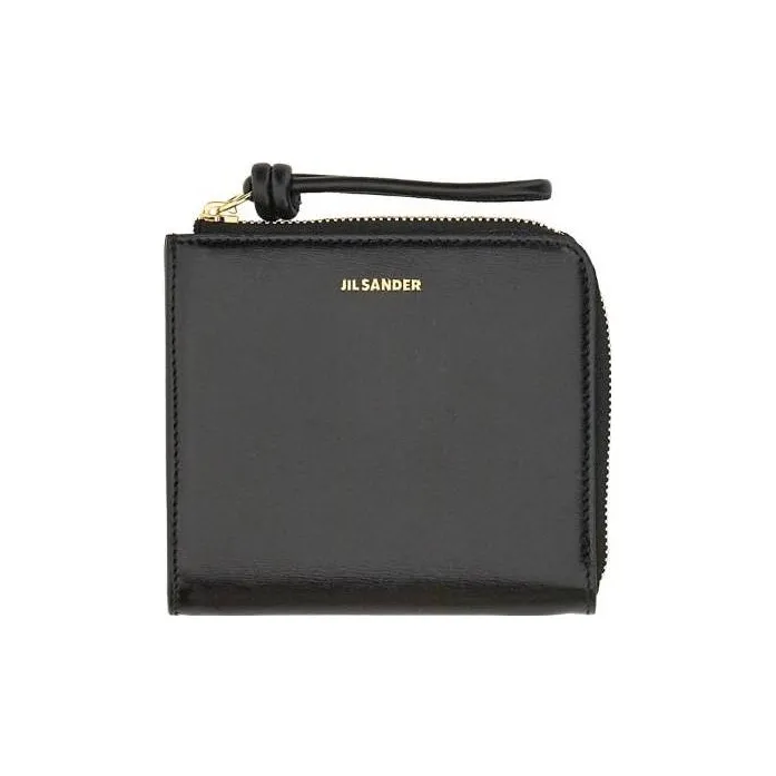 JIL SANDER Logo Embossed Zip Around Wallet
