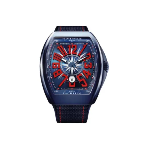FRANCK MULLER Автоматический Механический Movement Мужские YACHTING VANGUARD Часы 44мм*44мм Синий