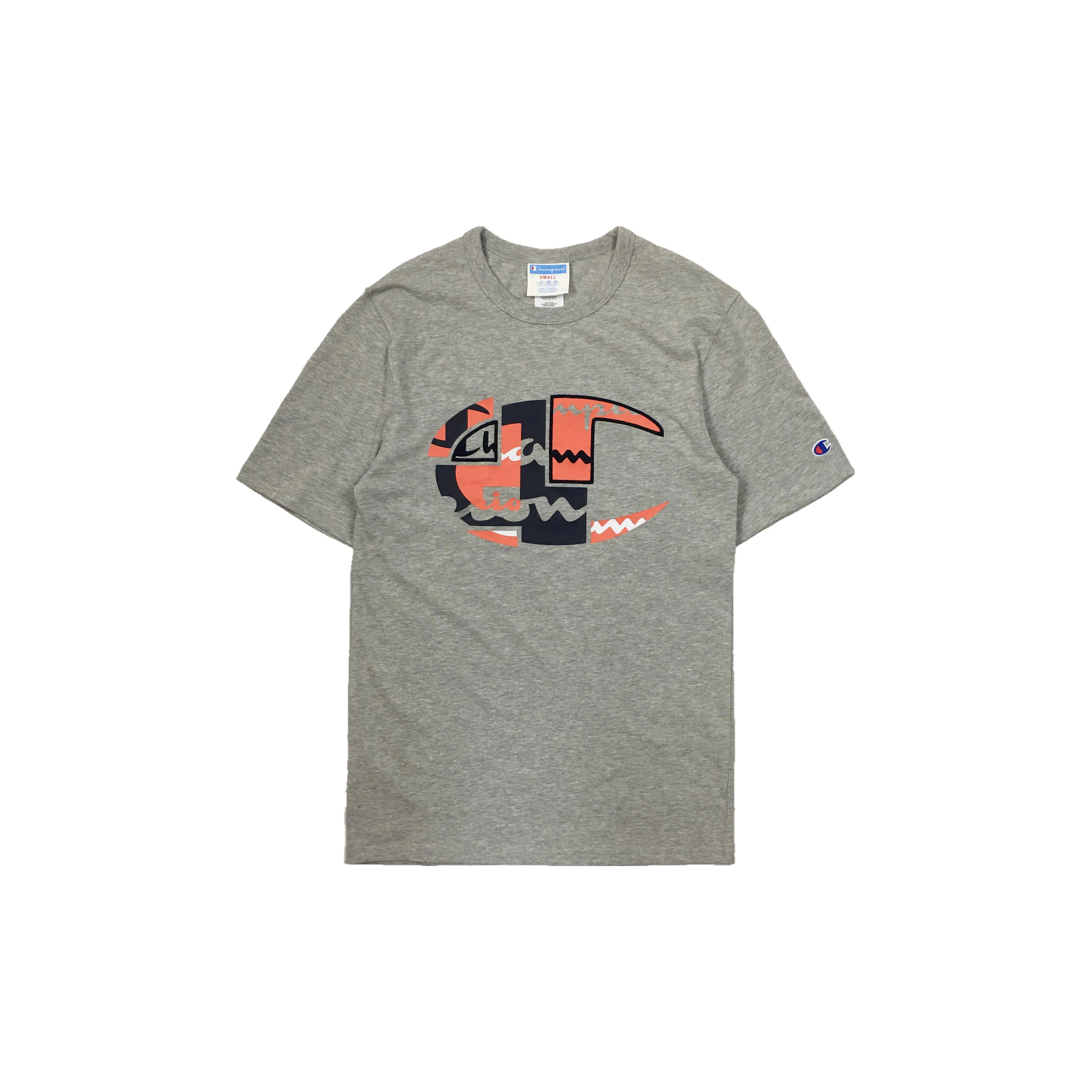 Champion T Shirt US Version Unisex Light Gray