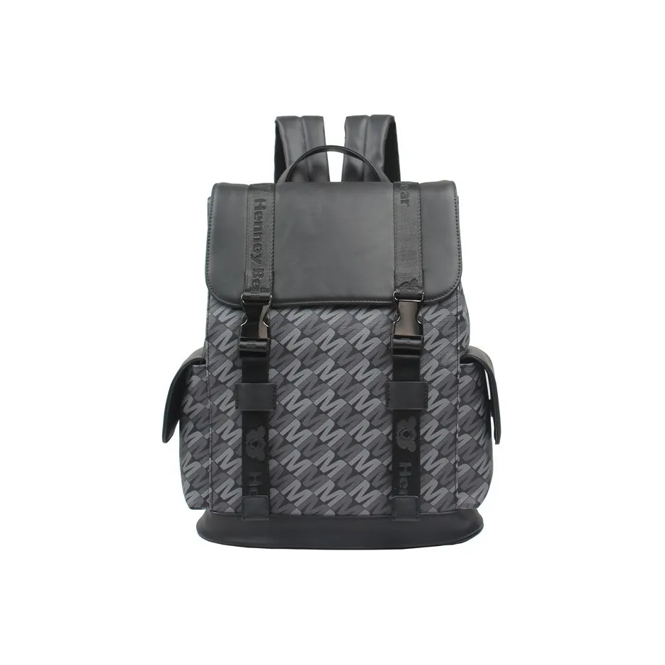 Henney Bear Fabric Backpack Regular Men's Black