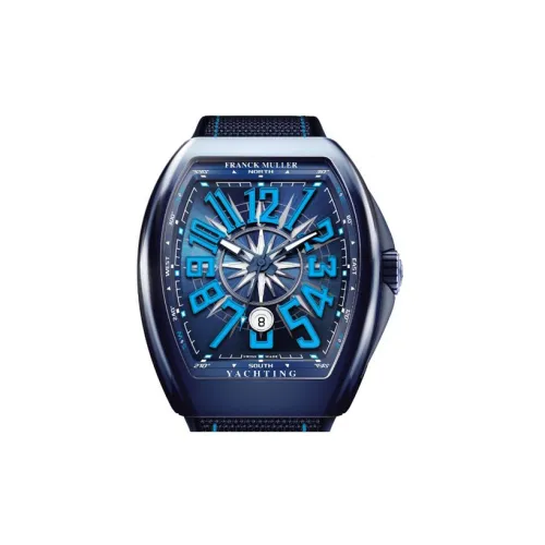 FRANCK MULLER Автоматический Механический Movement Мужские YACHTING VANGUARD Часы 53,7mm*44mm Синий