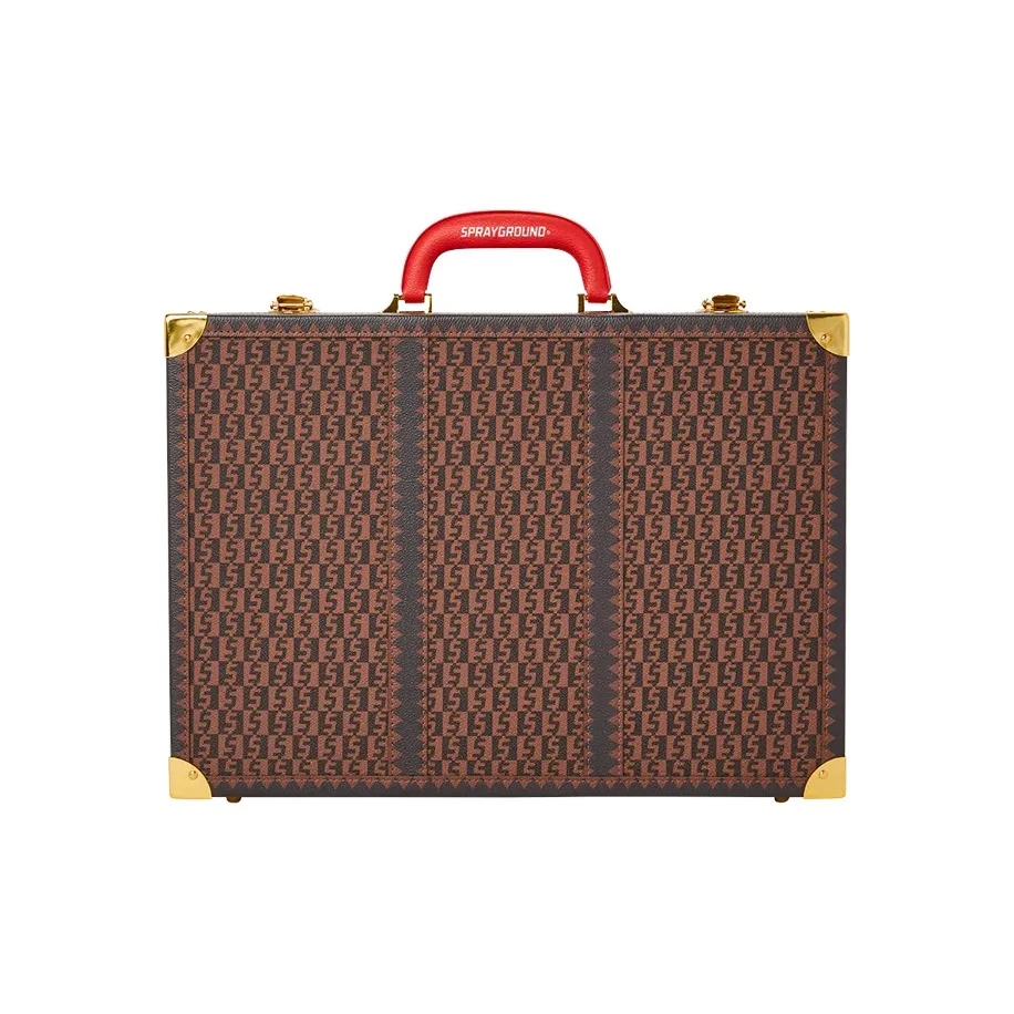 SPRAYGROUND PVC Travel Bag, Suitcase, Hard Case Regular Unisex Brown