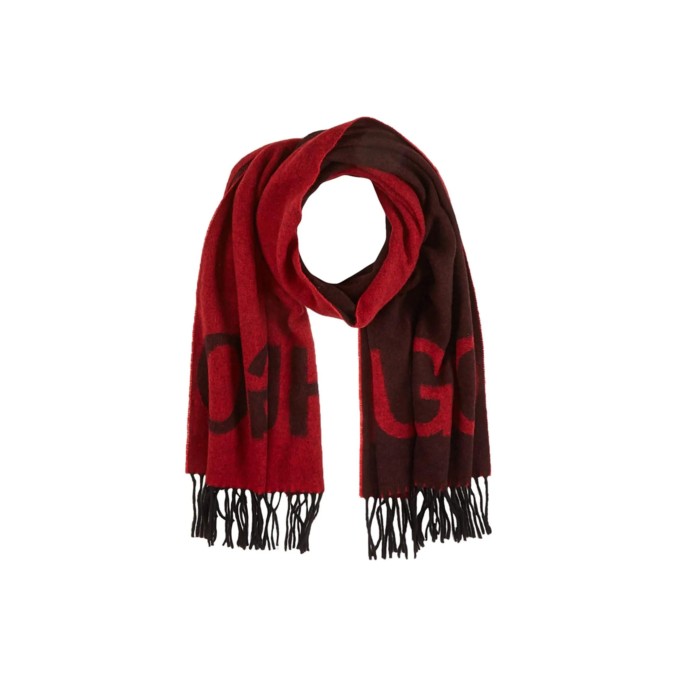 HUGO BOSS Knit Scarves Men's Red