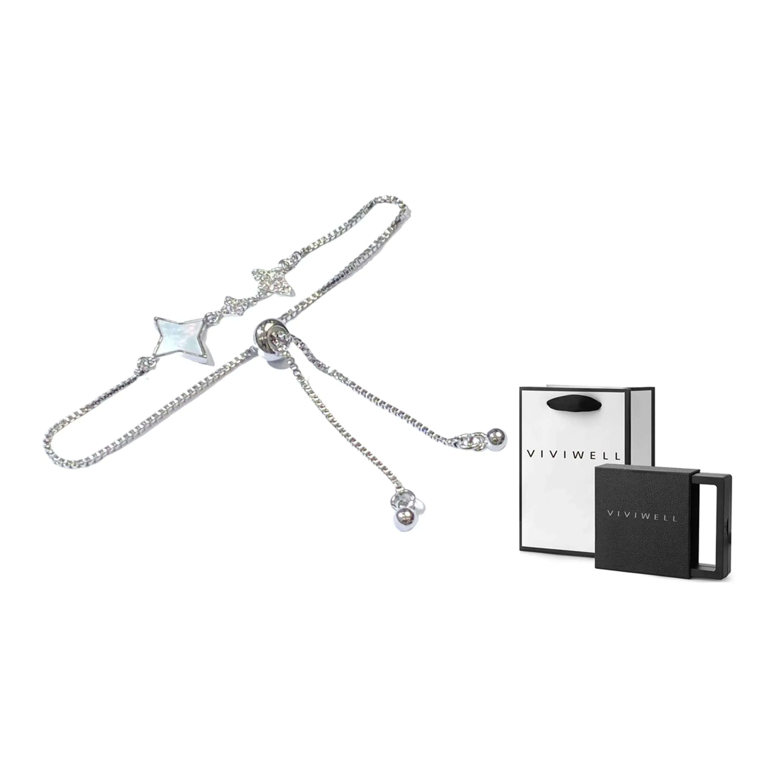 VIVIWELL Медные браслеты, серебряные, женские