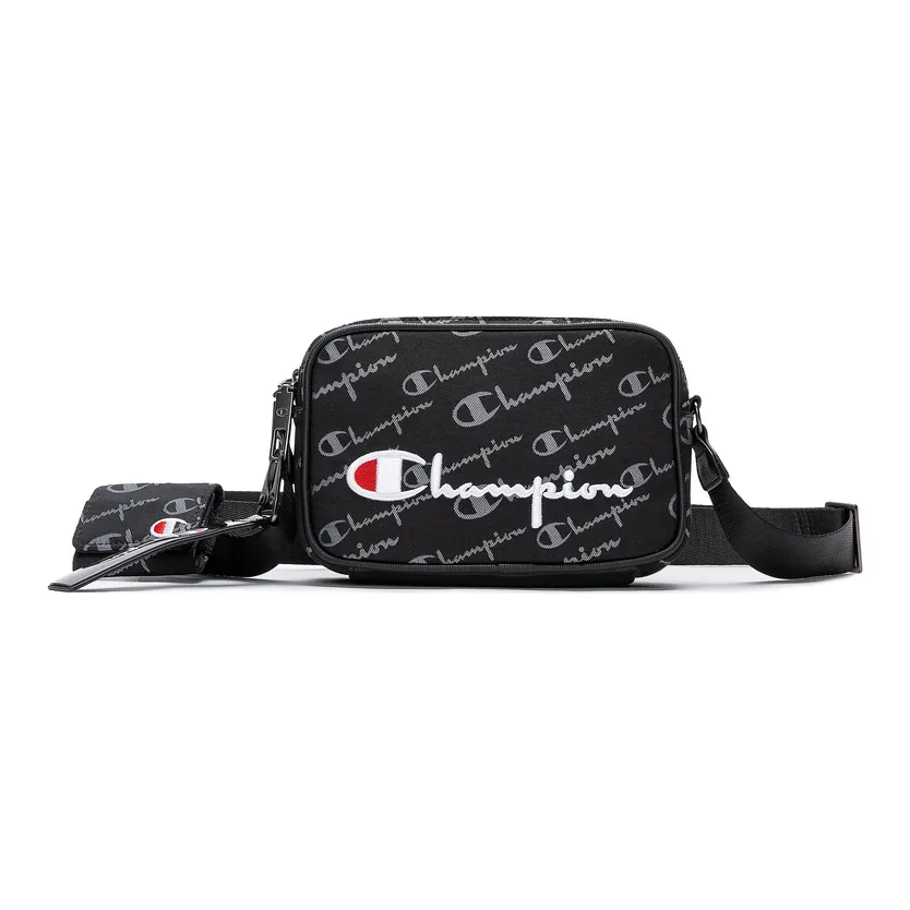 Champion Fabric Crossbody Bag, Shoulder Bag Unisex Black/Khaki