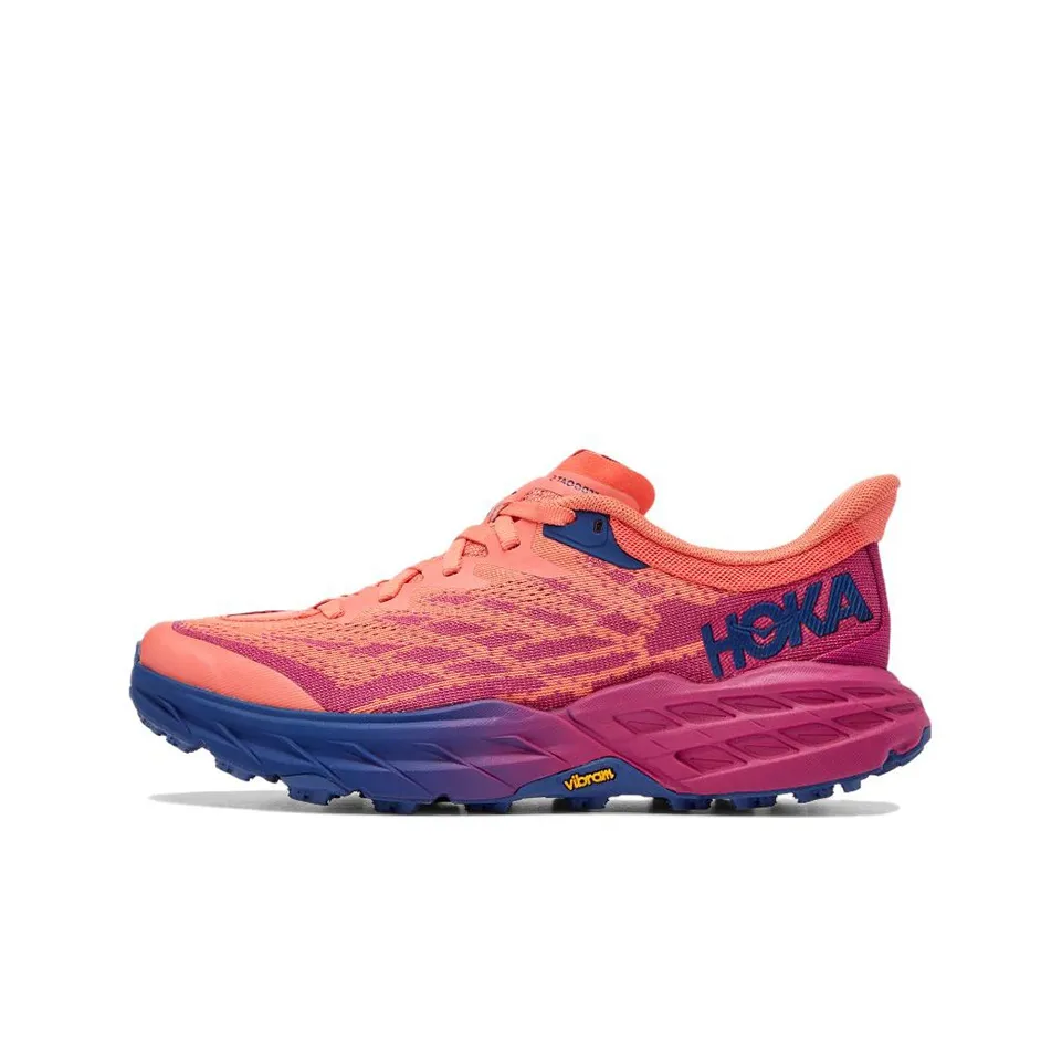 HOKA ONE ONE Speedgoat 5 Swift Антилопа 5 Low Топ Беговые кроссовки Женские Оранжевый фиолетовый Синий