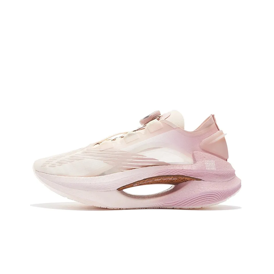 LiNing Jueying 䨻 Slip Resistant Breathable Low Top Running Shoes Women's Gray Pink