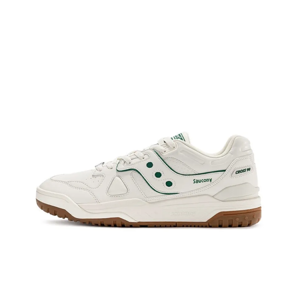 Saucony Cross 90 Low Топ Скейтборд Кроссовки Унисекс Белый Зеленый