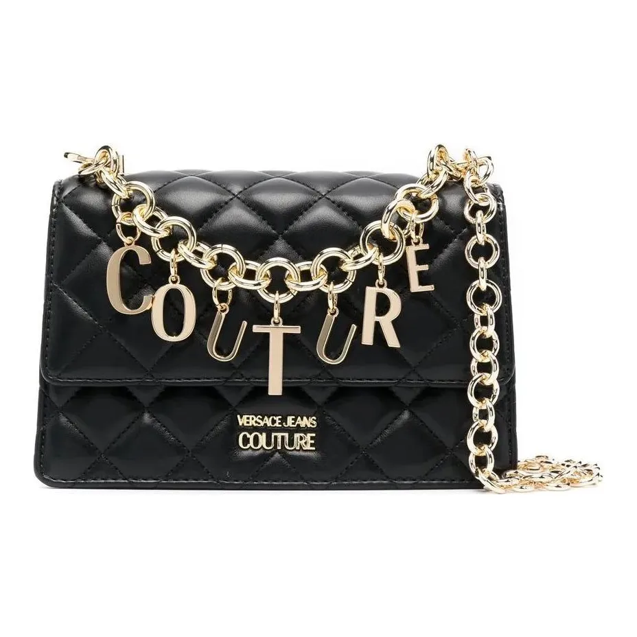 VERSACE JEANS COUTURE Polyester With Polyurethane Shoulder Bag, Crossbody Bag Mini Women's Black