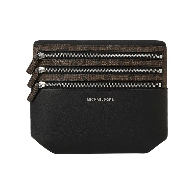 MICHAEL KORS Gifting Кожа Клатч Средний Мужской Черный Темно-Коричневый