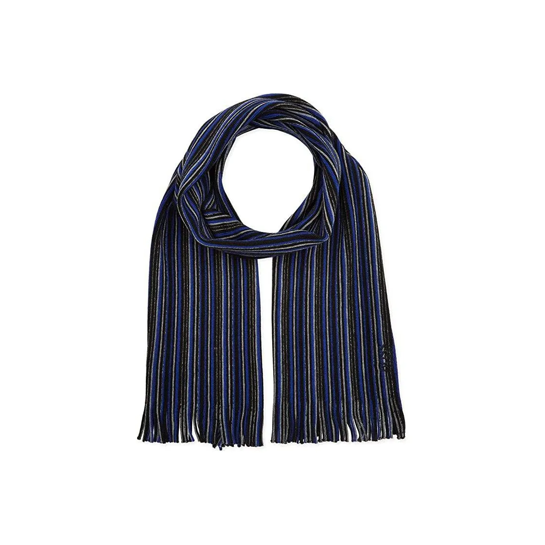 HUGO BOSS Knit Scarves Men's Black/Blue