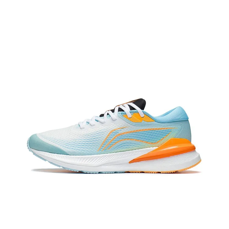 LiNing Light Cushioning Low Top Running Shoes Men's Blue Orange