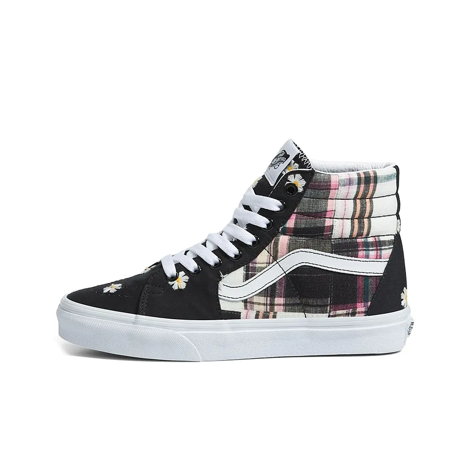 VANS SK8 High Топ Скейтборд Кроссовки Унисекс Черный Белый Розовый