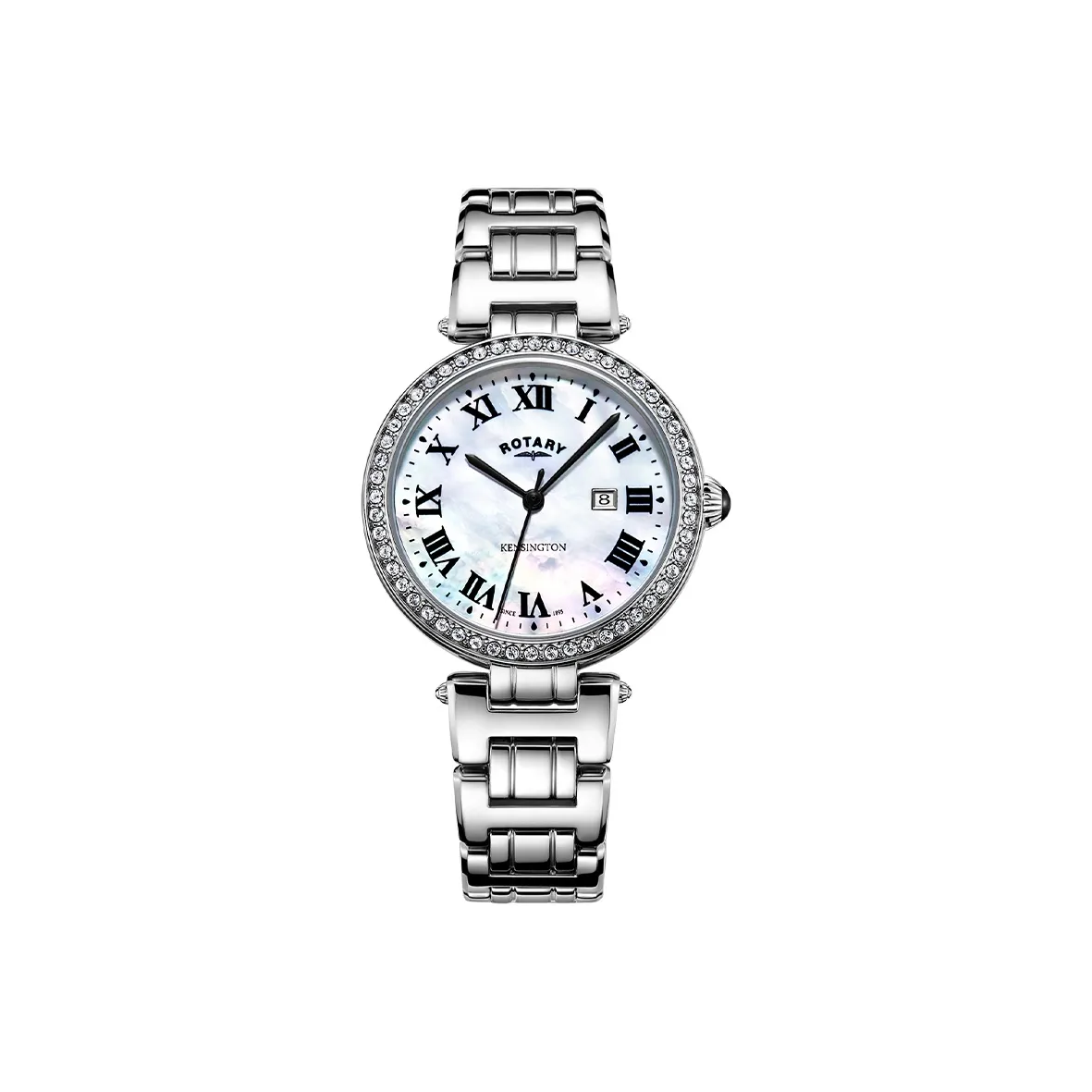 Роторные Кварцевые Наручные Часы Кварцевый Механизм Стальной Ремешок Серебристый Циферблат Женские Часы