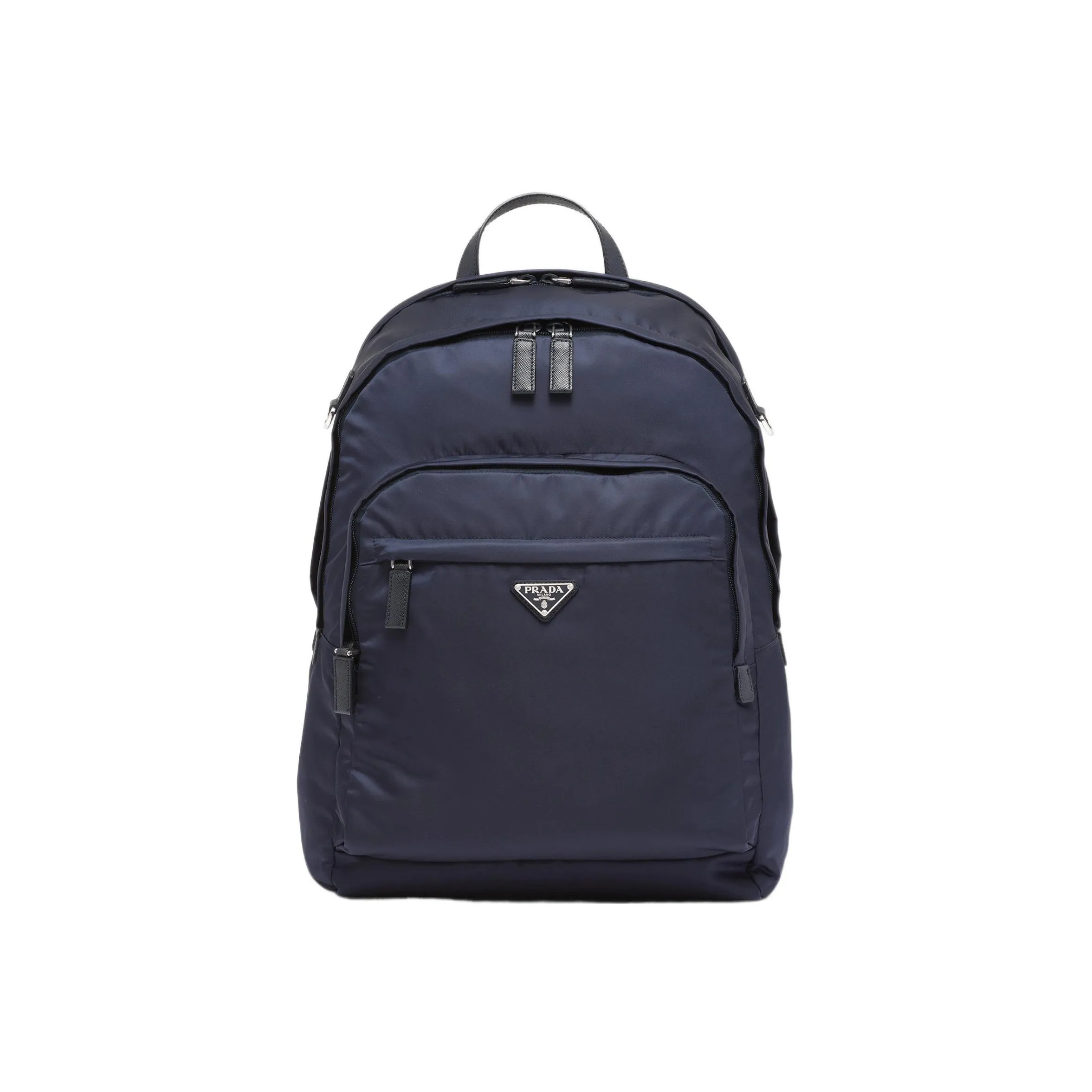 PRADA Saffiano Fabric With Leather Backpack Men's Blue
