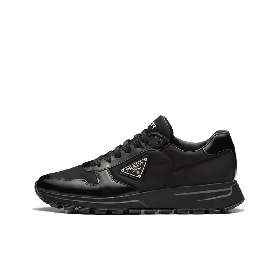PRADA Logo print Lace up Sneakers