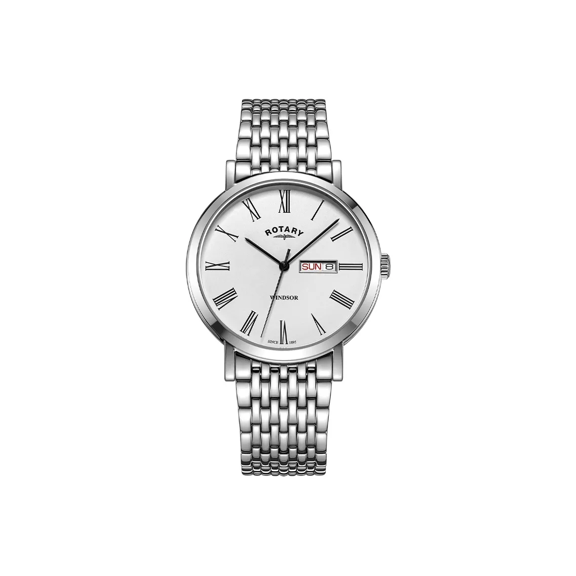 ROTARY Windsor Series Кварцевые мужские наручные часы механизм ремешок из нержавеющей стали синий циферблат