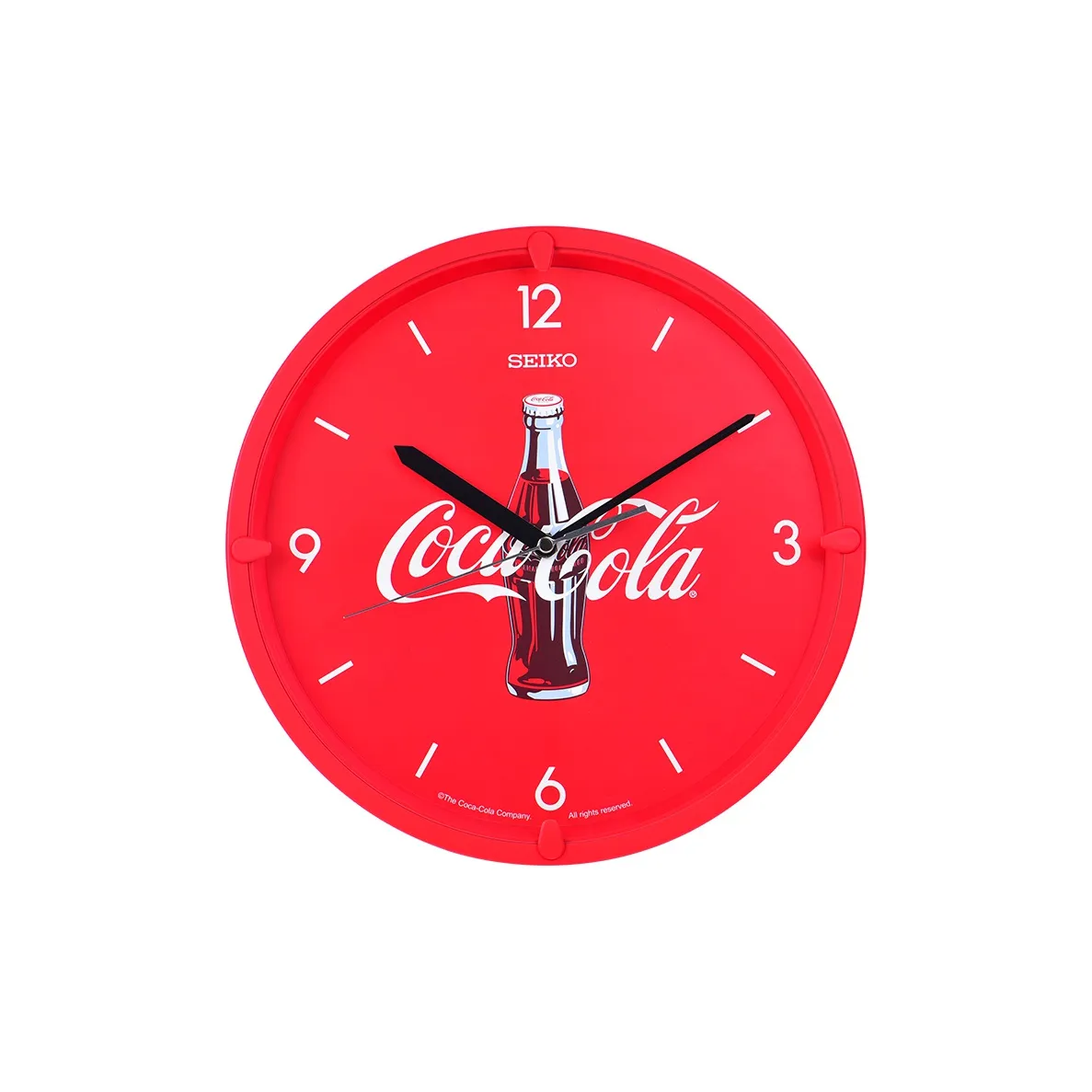 SEIKO Механизм с плавным ходом секундной стрелки Полиэстер Пластик Стена Часы Унисекс Красный QHA901R