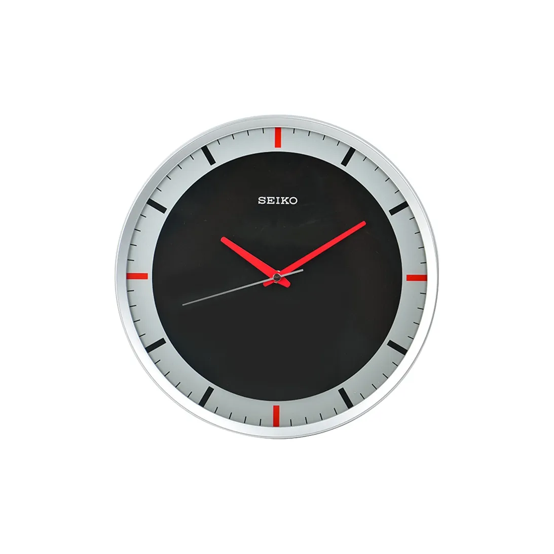 SEIKO Механизм плавного хода секундной стрелки Кристальная пластиковая стена Часы Унисекс Черный