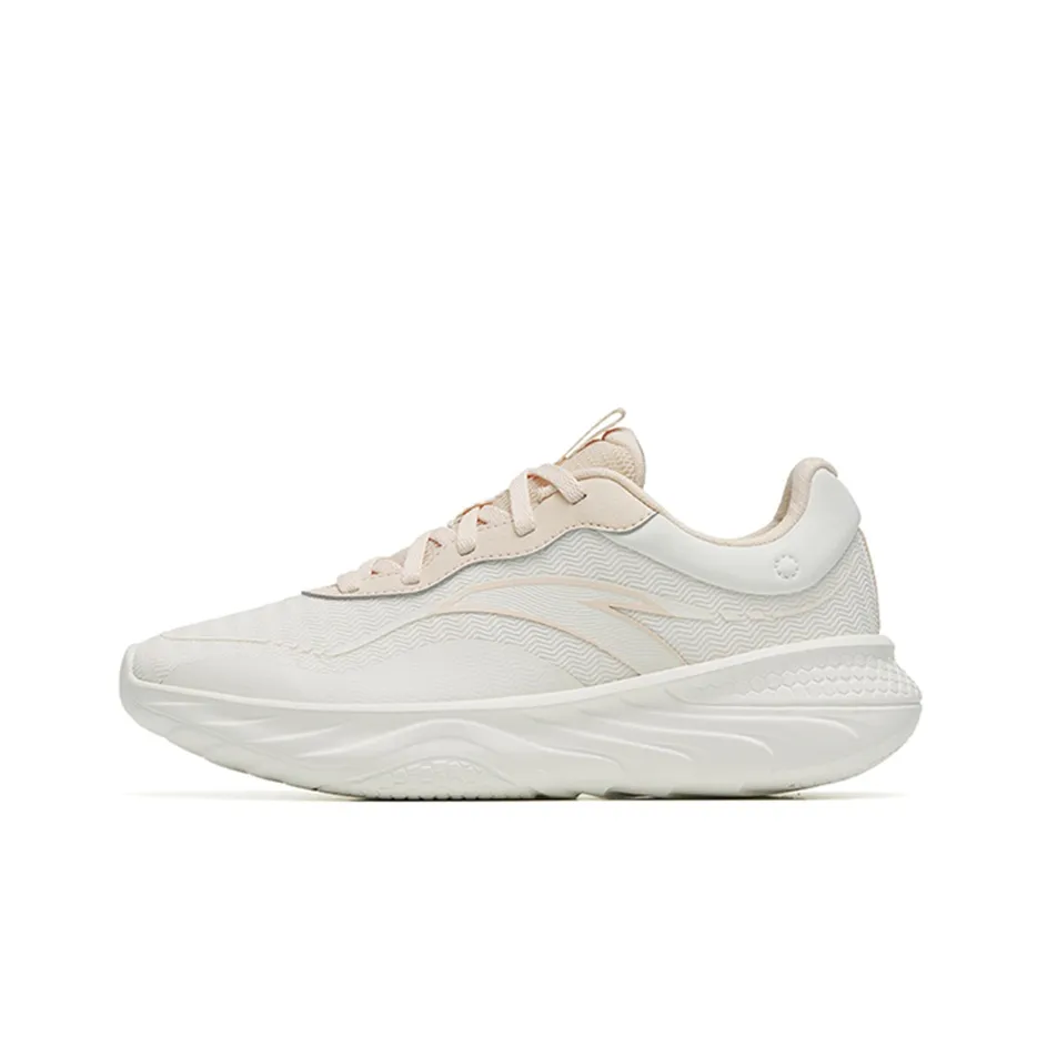 Anta Lightweight Cushioning Low-Top Running Shoes Women's White Blue