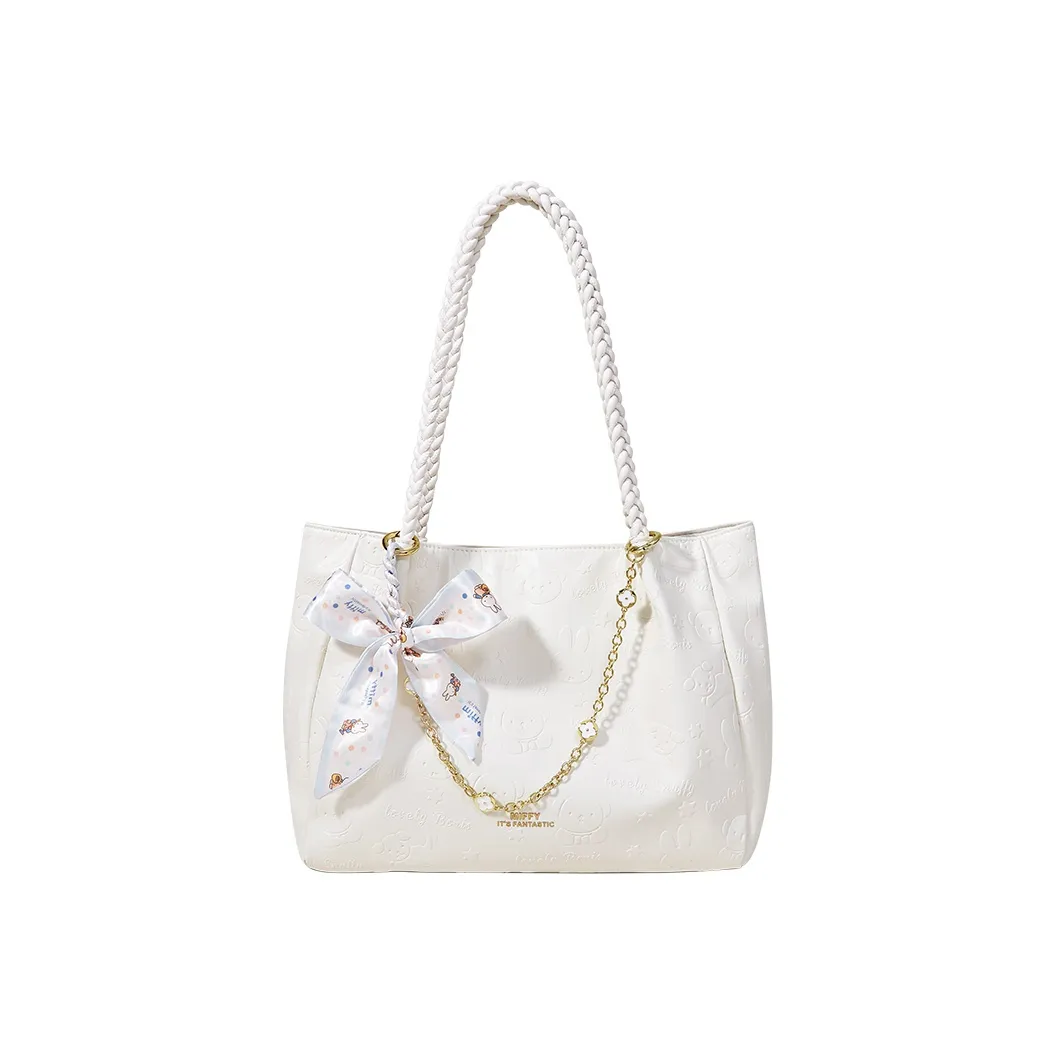 MIFFY ПУ (полиуретан) Сумка-тоут Сумка для покупок Сумка через плечо Большая Женская Белая