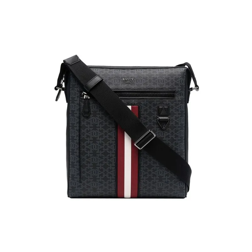 BALLY Телячья кожа Детали Конверт Сумка Сумка через плечо Сумка на плечо Мужская Черная