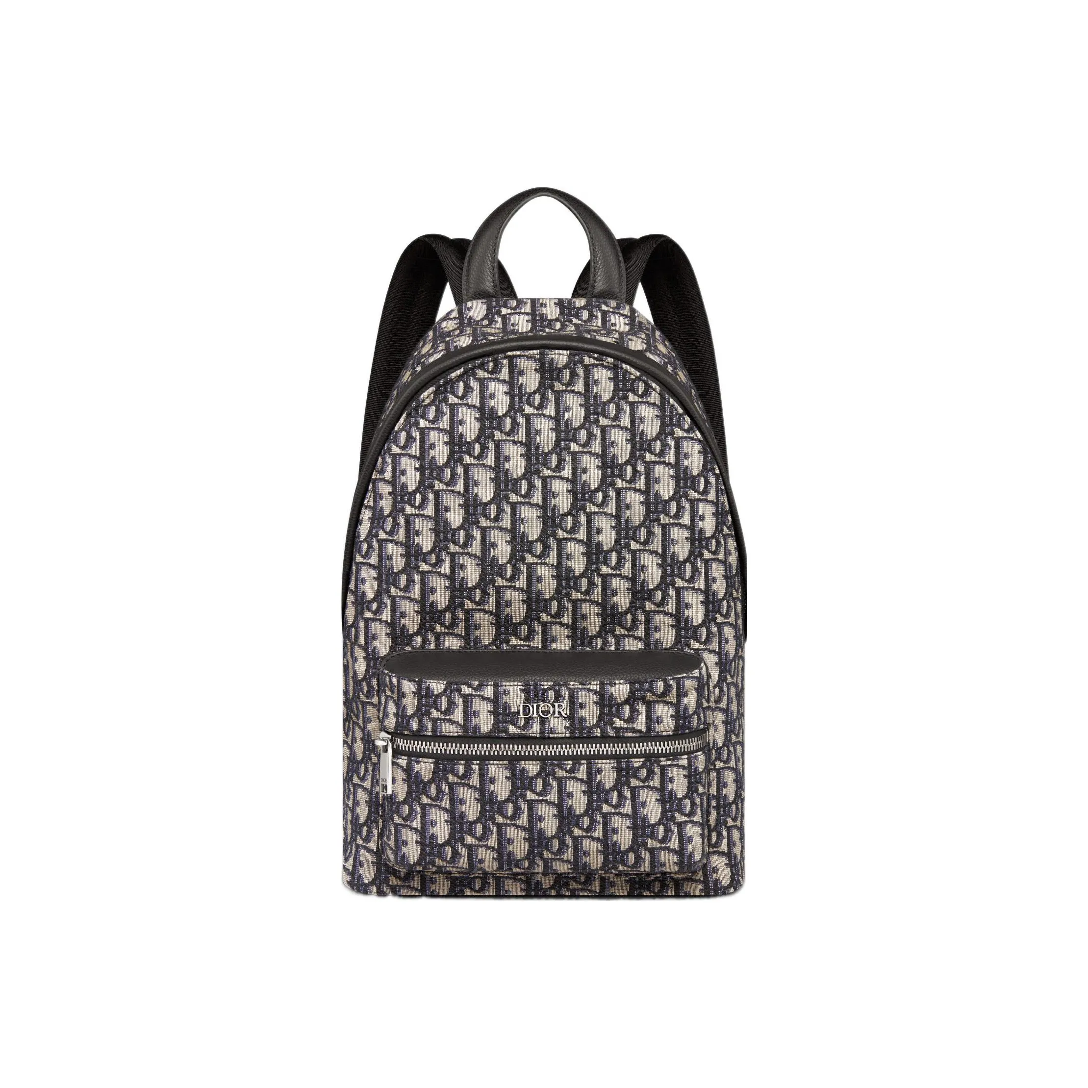 DIOR Jacquard Canvas Backpack Regular Kids' Black