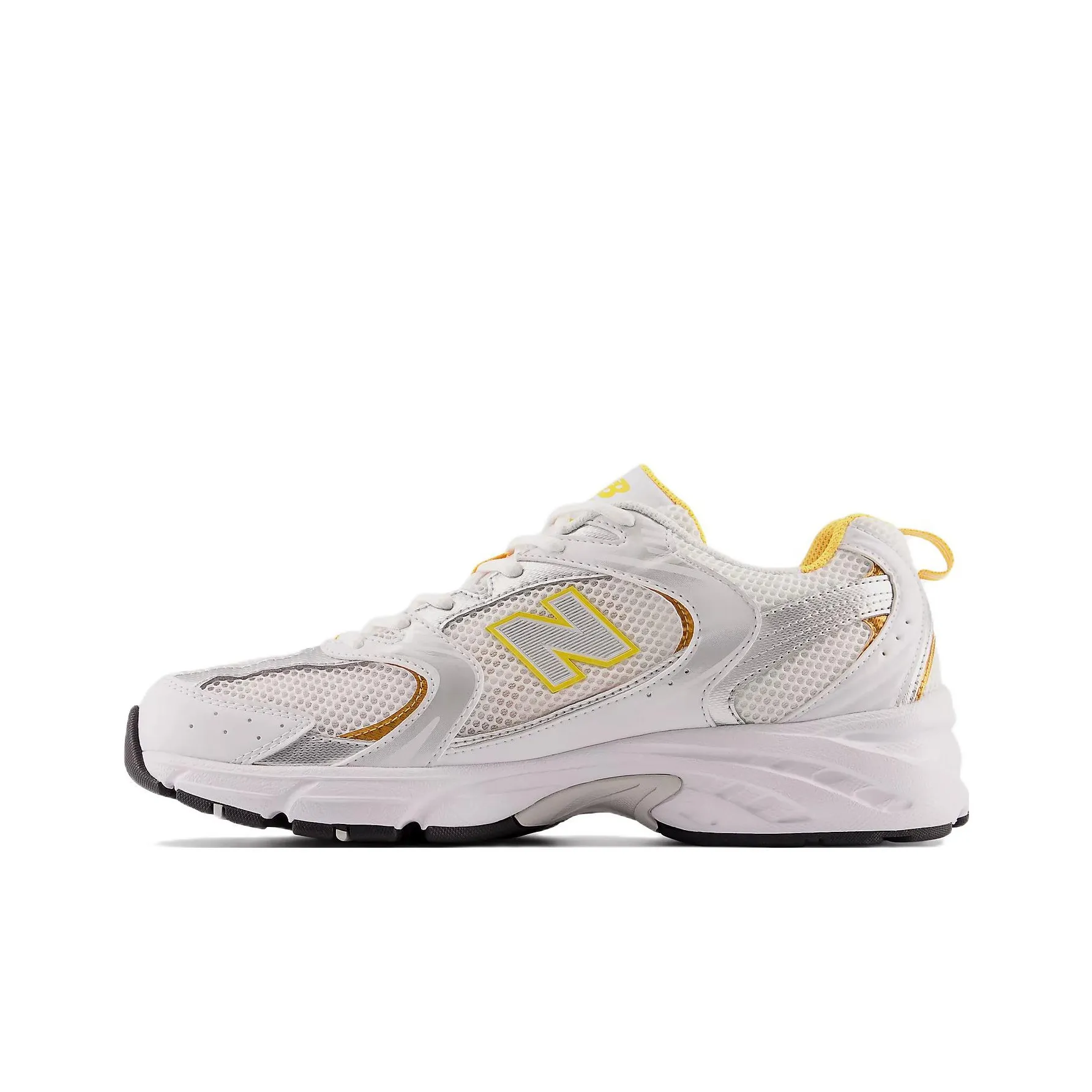 New Balance 530 White Vibrant Apricot Silver Metallic