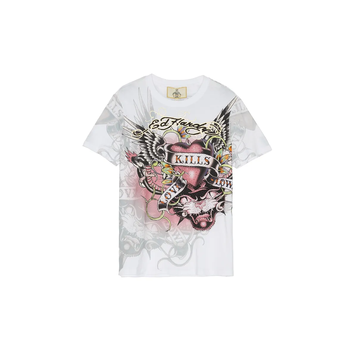 Ed Hardy Straight T Shirt Men's White