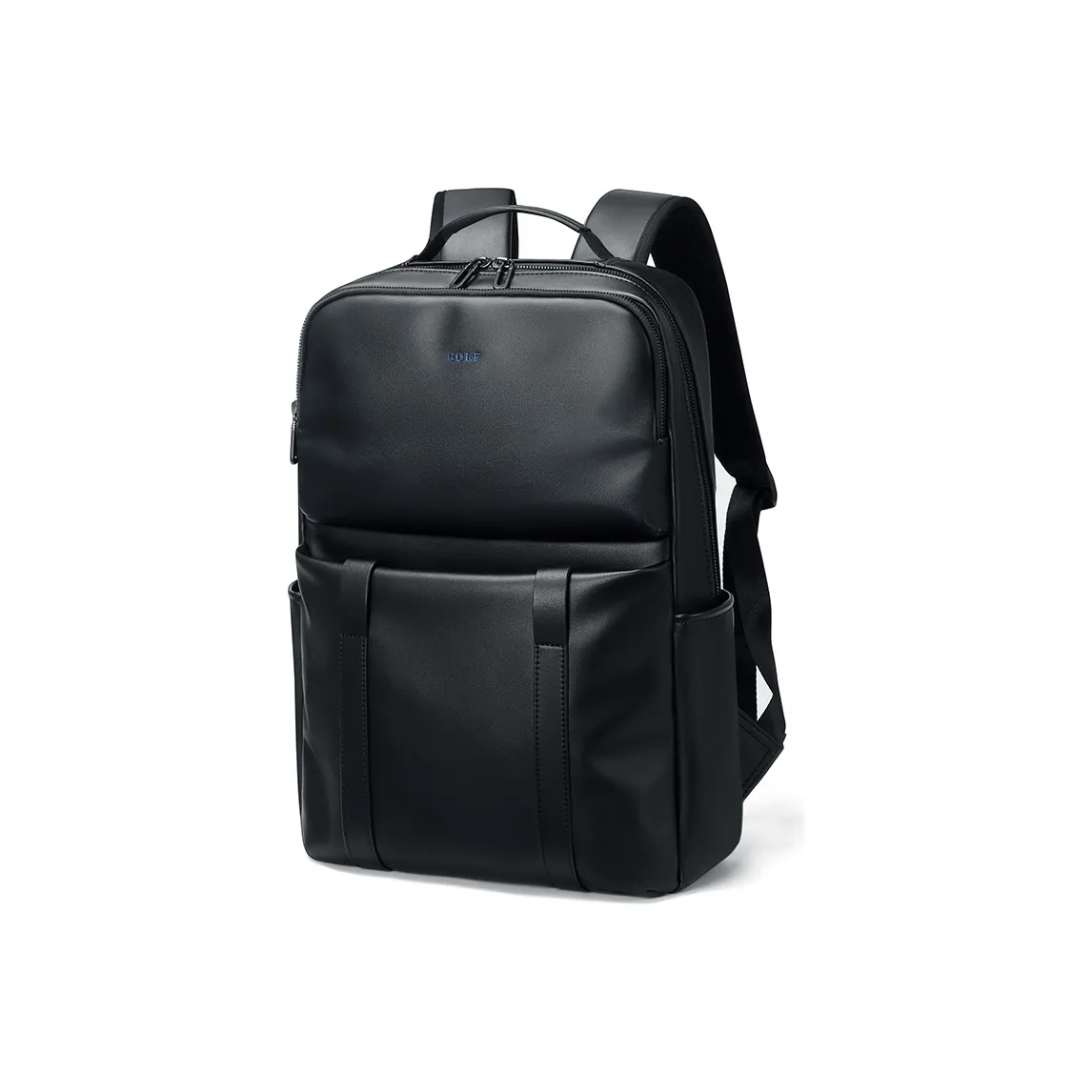 GOLF Leather Backpack Large Men's Black