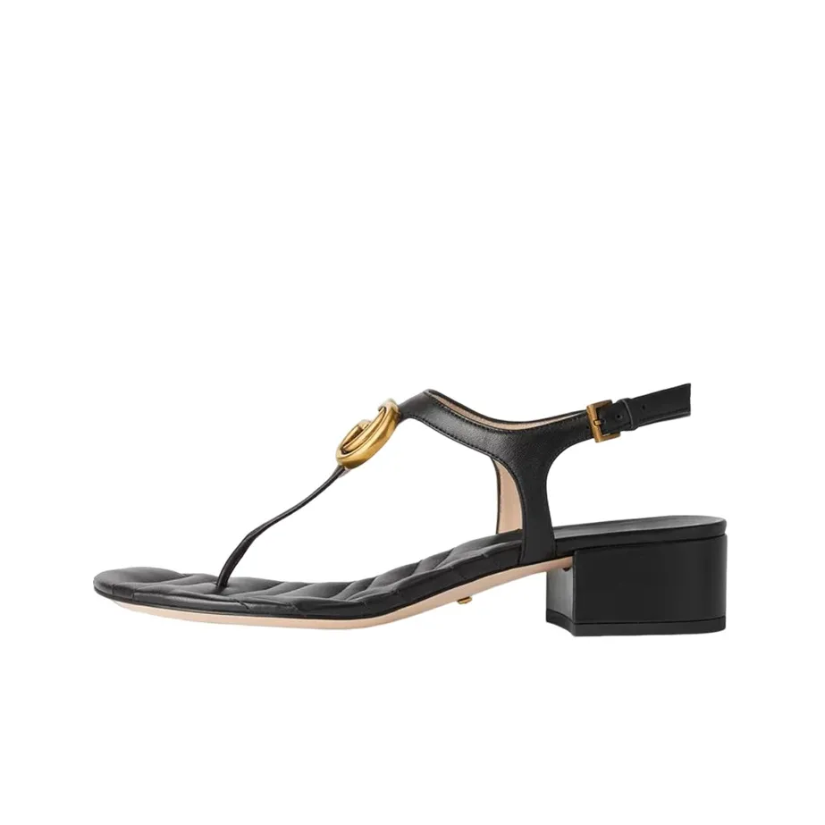 gucci cuff Marmont Double G Sandal Black Women's