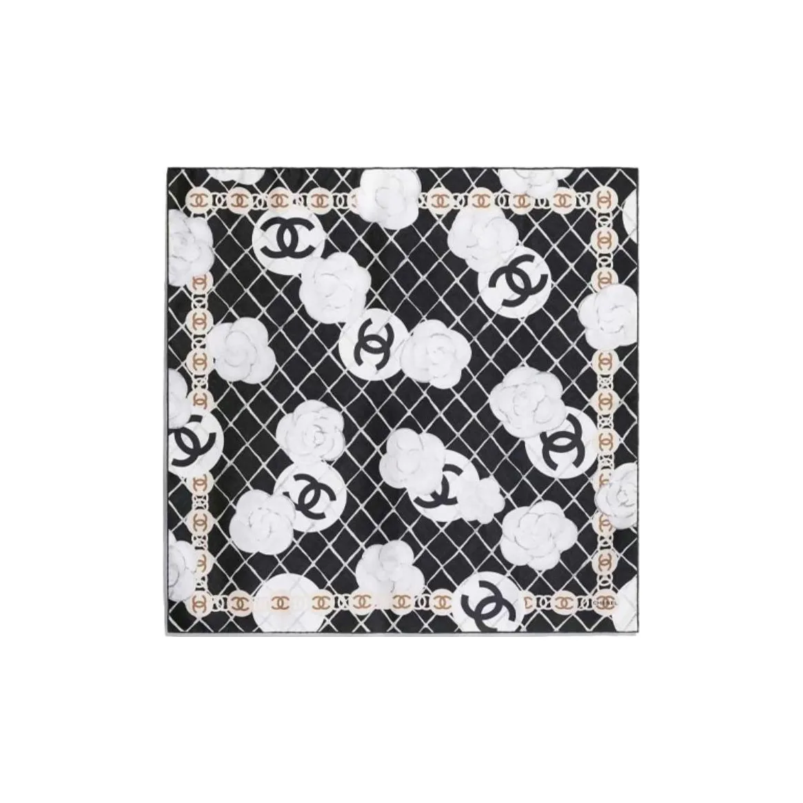 CHANEL Double C Silk Scarves Women's
