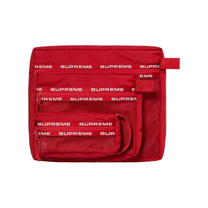 Supreme FW22 Week1 Leather, Recycled Material, Nylon Wallet Storage Bag Regular Unisex Multicolor