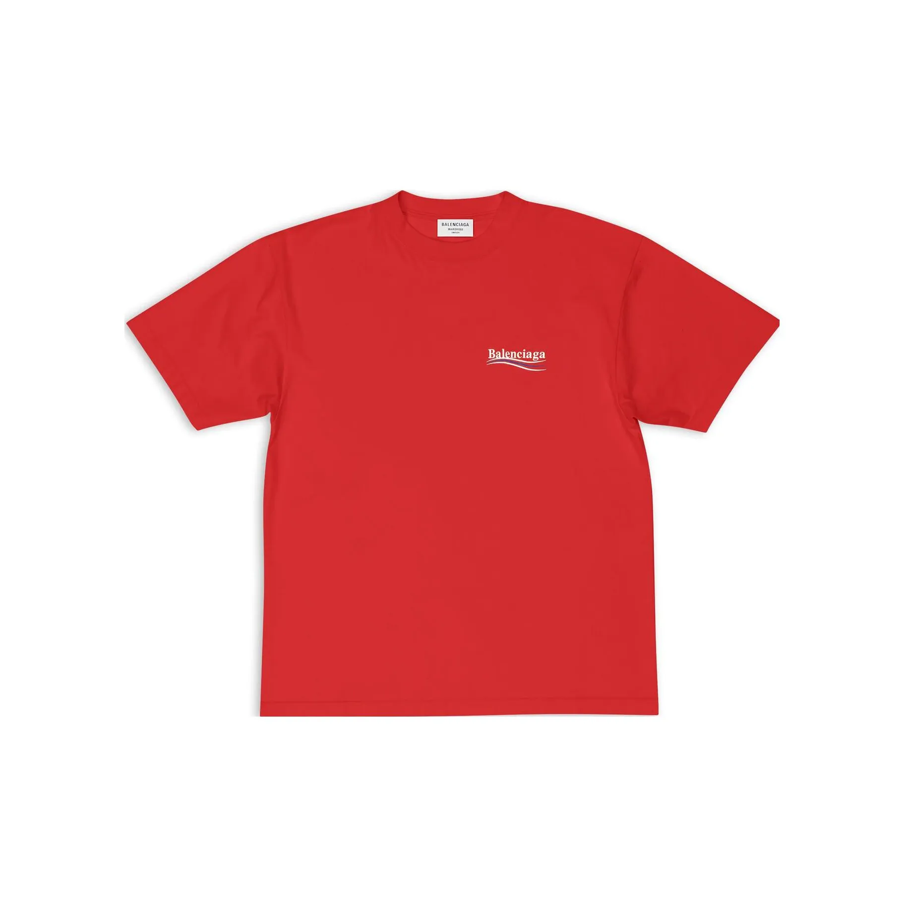 Balenciaga T Shirt Regular Fit Unisex Bright Red
