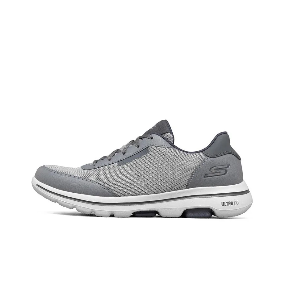 Skechers Go Walk 5 Low Топ Беговые кроссовки Мужской Синий Серый