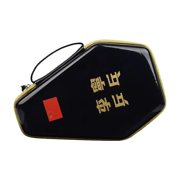 LiNing Artificial Leather Ping Pong Paddle Set Storage Bag Unisex Black