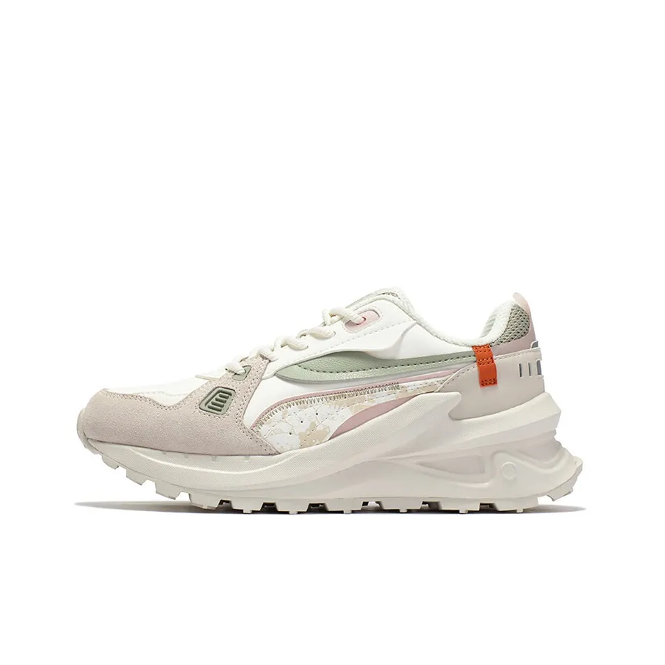 361° Long Wind Casual Shoes Women's Low Top Feather White/Oat Milk
