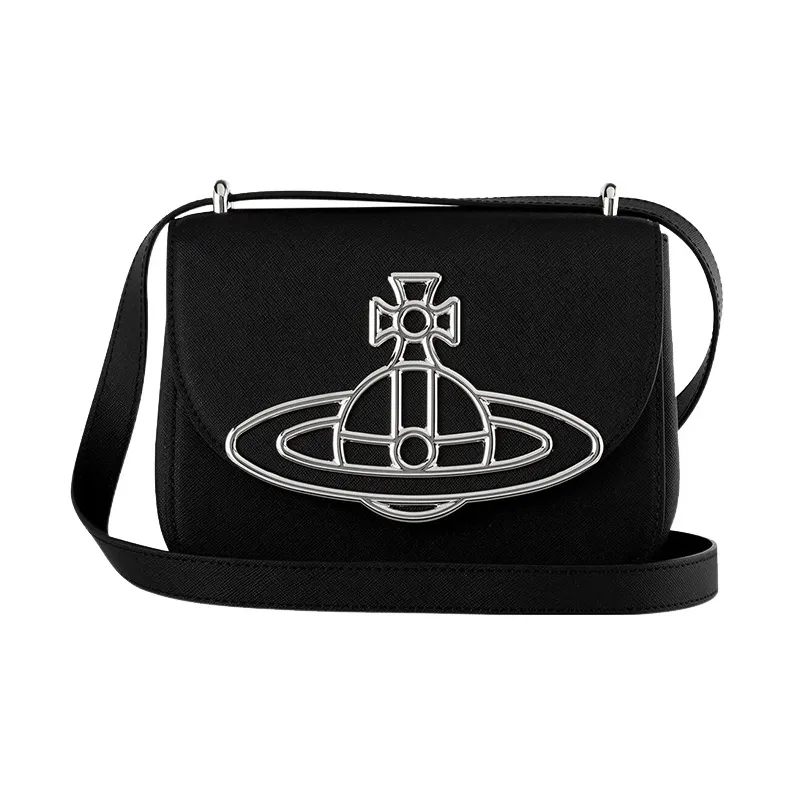Vivienne Westwood Linda Cow Leather Shoulder Bag Crossbody Bag Small Size Women's Black