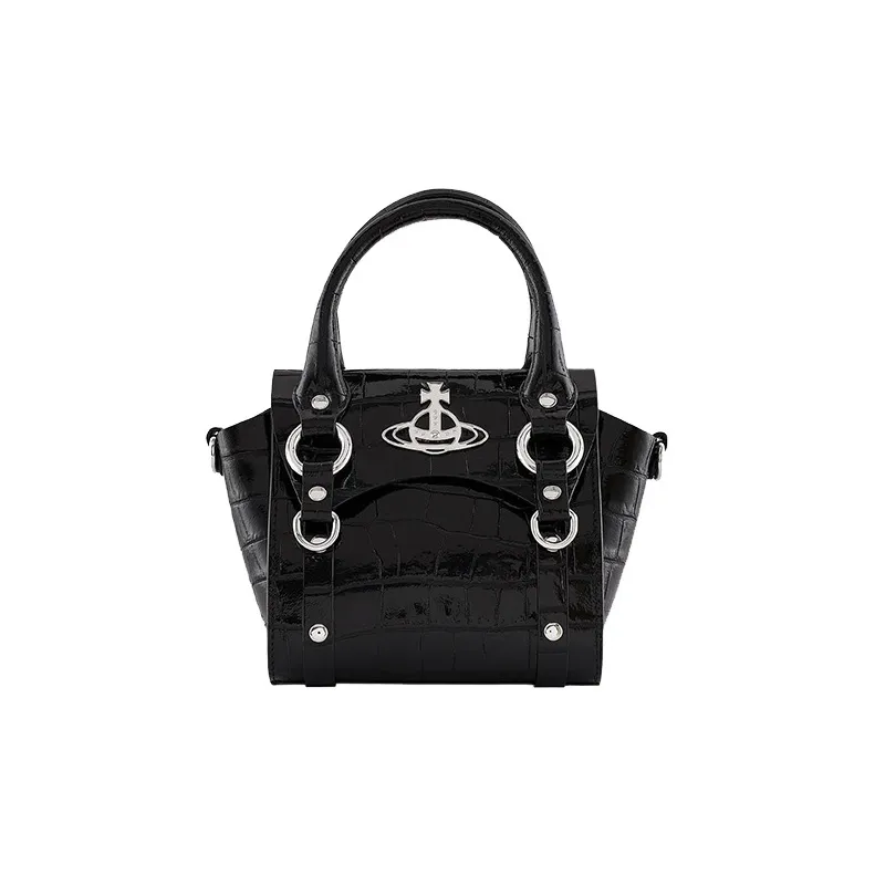 Vivienne Westwood BETTY Cow Leather Shoulder Bag, Crossbody Bag, Handbag Mini Women's Black