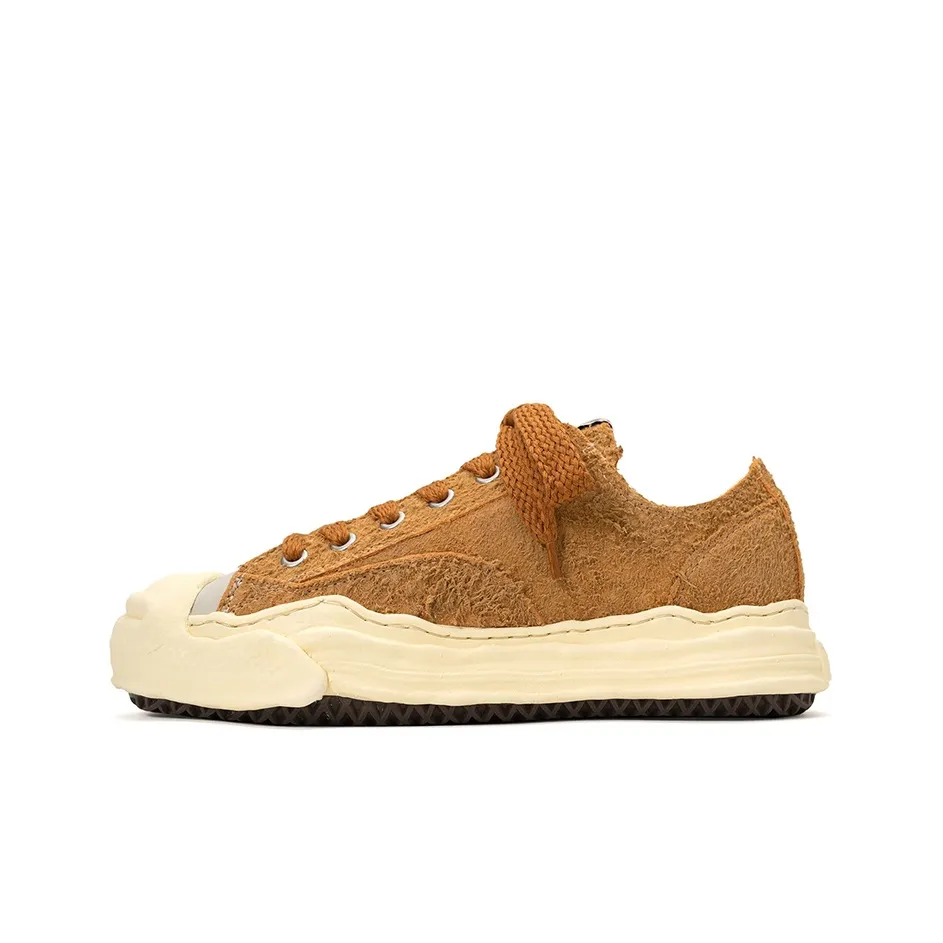 MIHARA YASUHIRO Hank OG Sole Broken Low Top Стильные Скейтбординги Унисекс Коричневый