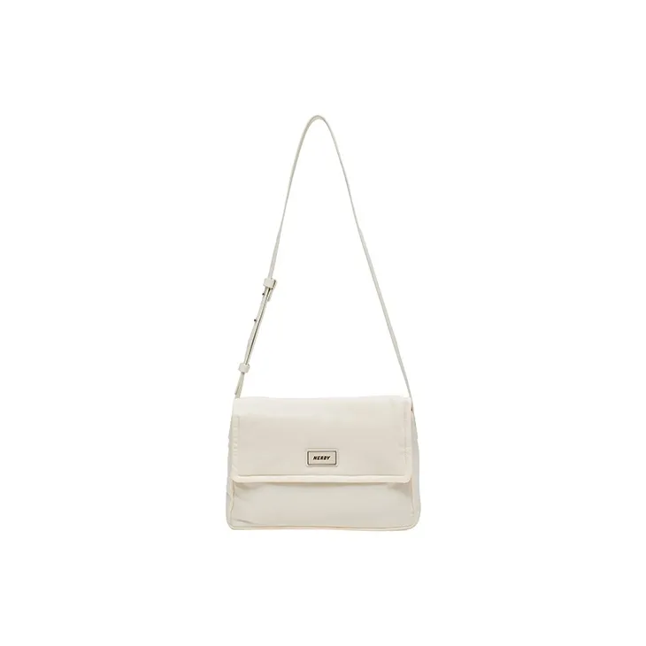 NERDY Нейлоновая сумка Tofu сумка через плечо среднего размера унисекс молочно-белая